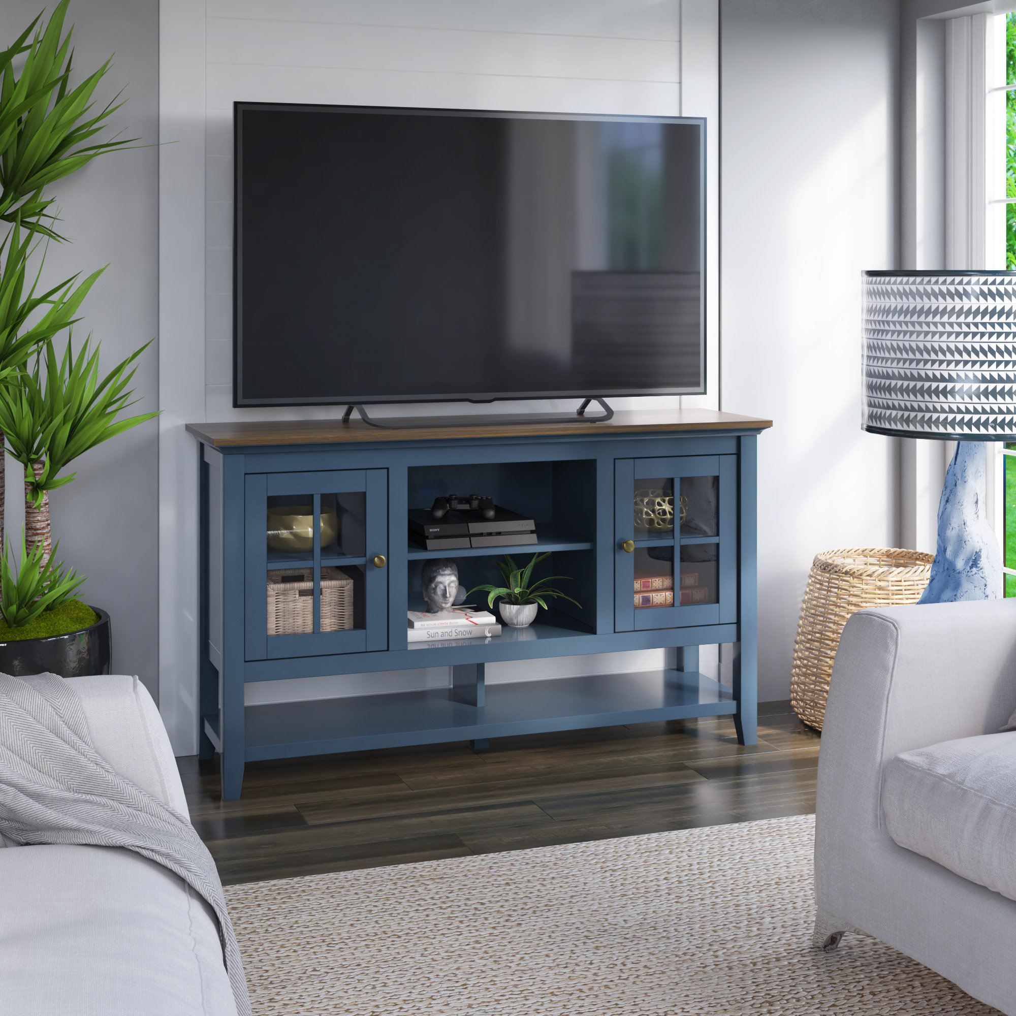Coastal Farmhouse Alannah Tv Stand For Tvs Up To 60 Reviews Wayfair