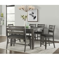 grey bar height dining set