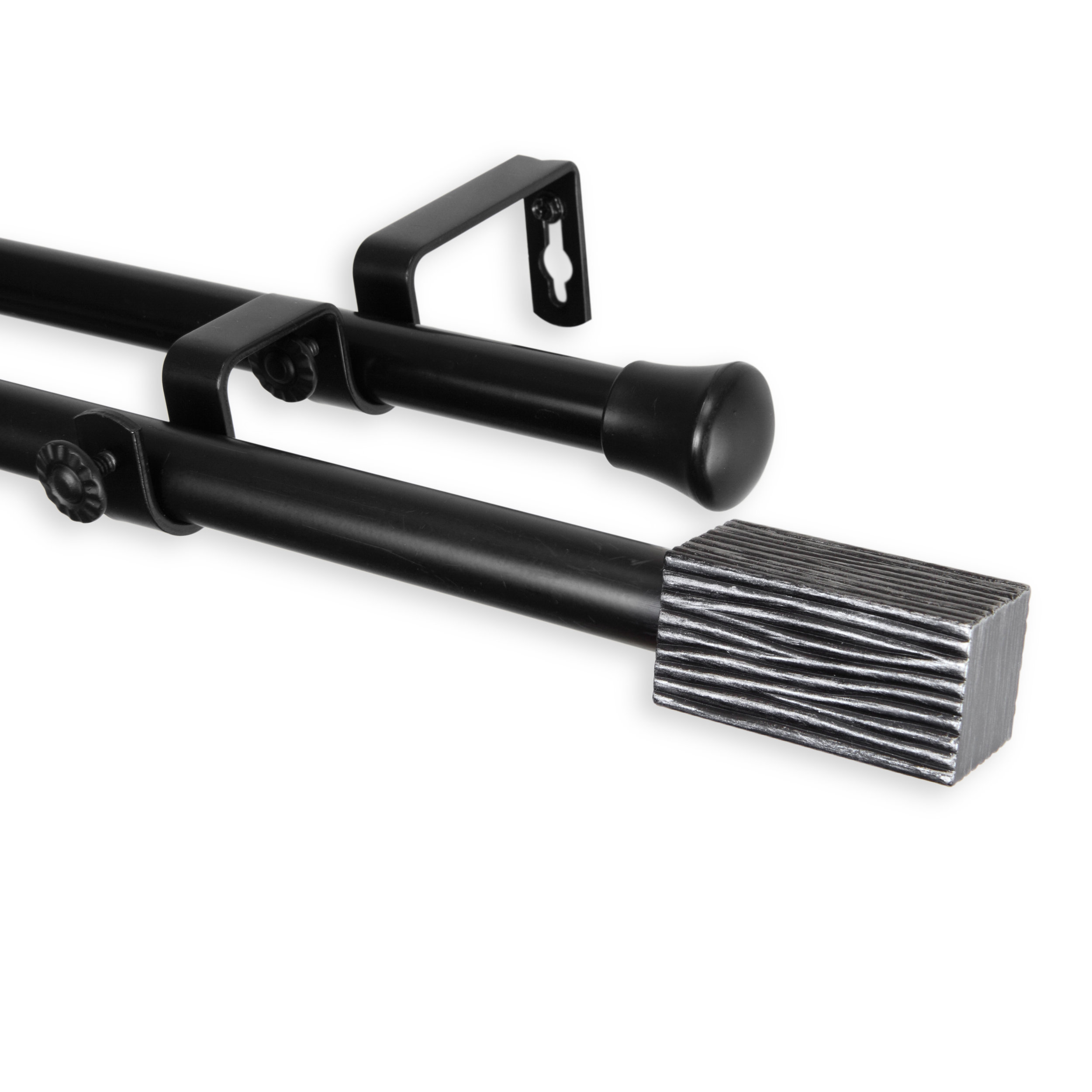 Anzalone Double Curtain Rod And Hardware Set Reviews Allmodern