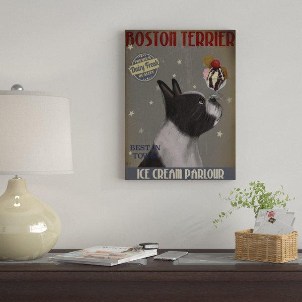 Winston Porter Boston Terrier Ice Cream Graphic Art Print On