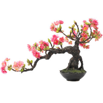 Bloomsbury Market 9 Artificial Flowering Cherry Blossom Bonsai