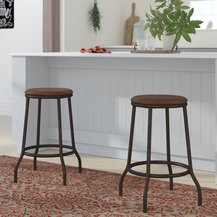 Maddux Backless Metal 24 Bar Stool