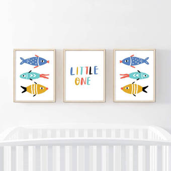 Harriet Bee Bridgeton Hello Little Sailor Embellished Stretched Framed Art Reviews Wayfair