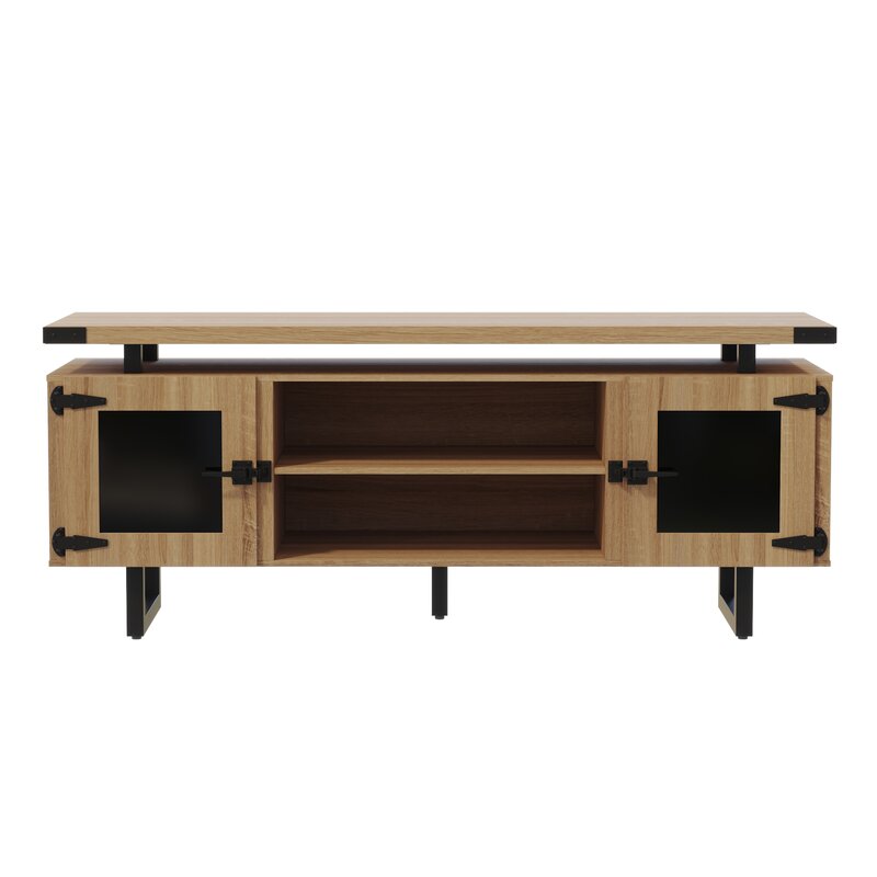 Latitude Run Capen Glass Doors Credenza Wayfair