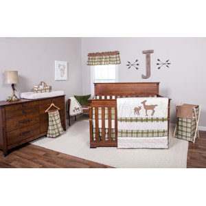 Deer Lodge Framed Coral Fleece Baby Blanket