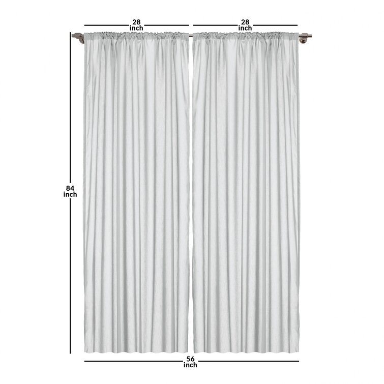 Set 2 Gray Grey Swirl Stripe Curtains Panels Drapes 84 inch L Grommet Darkening