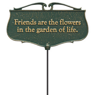 Garden Signs Plaques You Ll Love In 2019 Wayfair Friends Are The Flowers Garden Poem Sign