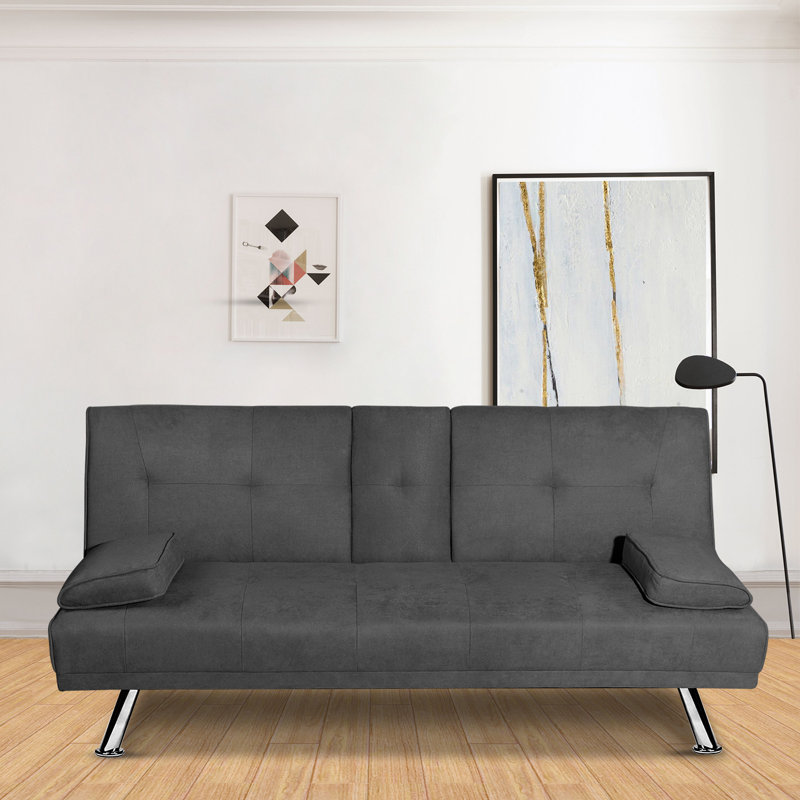 Hashtag Home Laylah Twin 66 2 Wide Tight Back Convertible Sofa Reviews Wayfair