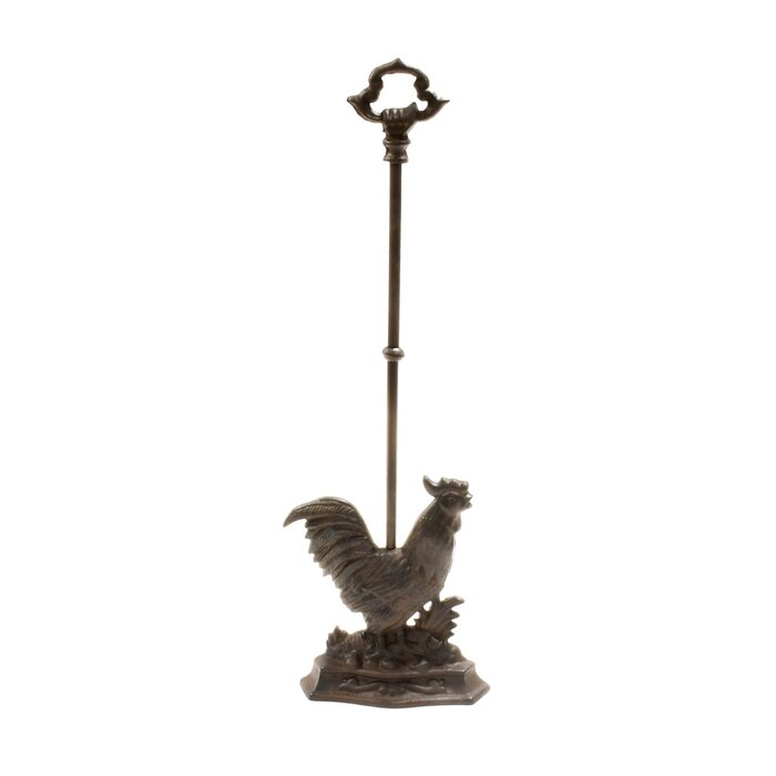 Rooster Heavy Cast Iron Weighted Floor Stop