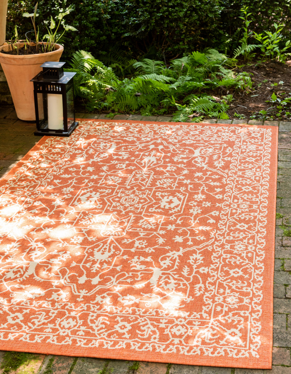Zane Persian Inspired Terracotta Indoor Outdoor Area Rug Reviews Terracotta Indoor Outdoor Area Rug