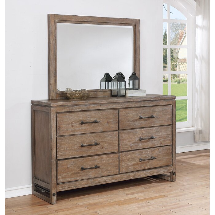 Martelli Round Rock 6 Drawer Double Dresser With Mirror Joss Main