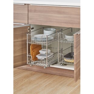 Chrome, 400mm Pull Out Kitchen Storage Full Extension W-2311 All Sizes Self Soft Close 
