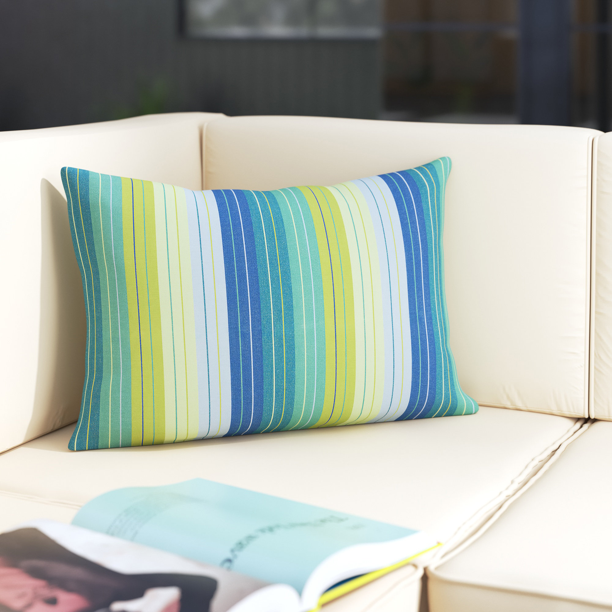 Wade Logan® Paradigm Outdoor Rectangular Pillow Cover and Insert & Reviews  | Wayfair