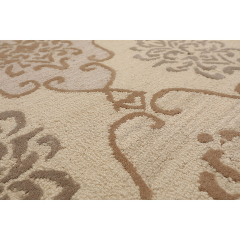 Alcott Hill Coleen Hand Tufted Wool Beige Gray Area Rug Wayfair