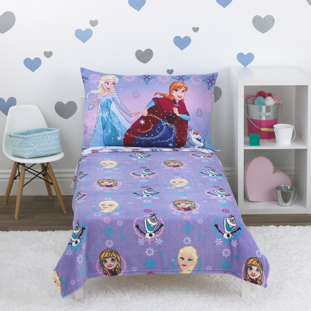Disney Frozen Olaf 4 Piece Sheet Set Size Full Fitted, Flat, 2 Pillowcases