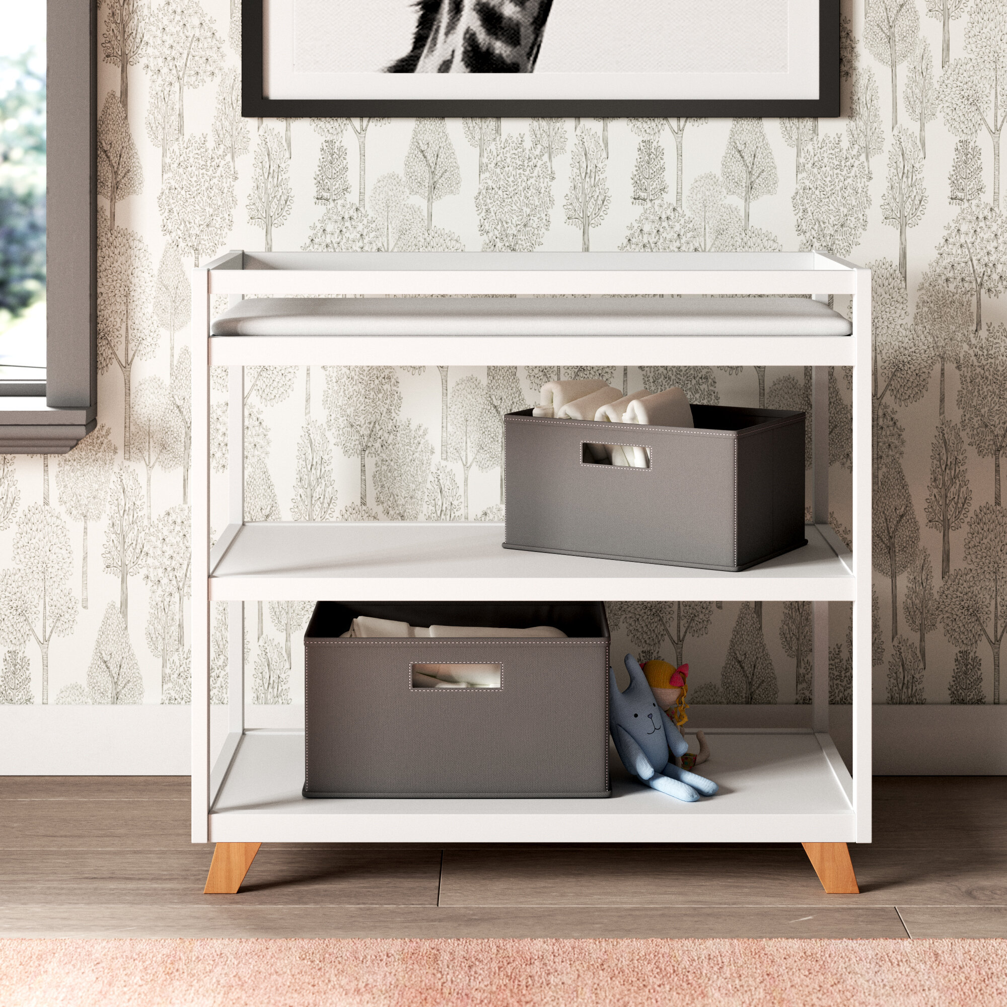 beige changing table