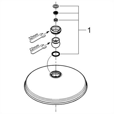 Shower Head Drawing grohe rainshower retro shower head & reviews | wayfair Shower Head Drawing grohe rainshower retro shower head & reviews | wayfair