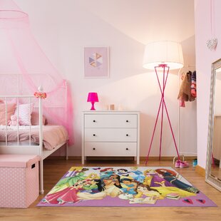 Pink/Purple 3' 3 x 5' 3 SAFAVIEH Disney Princess Collection Assurance Machine Washable Kids Bedroom Nursery Playroom Area Rug 
