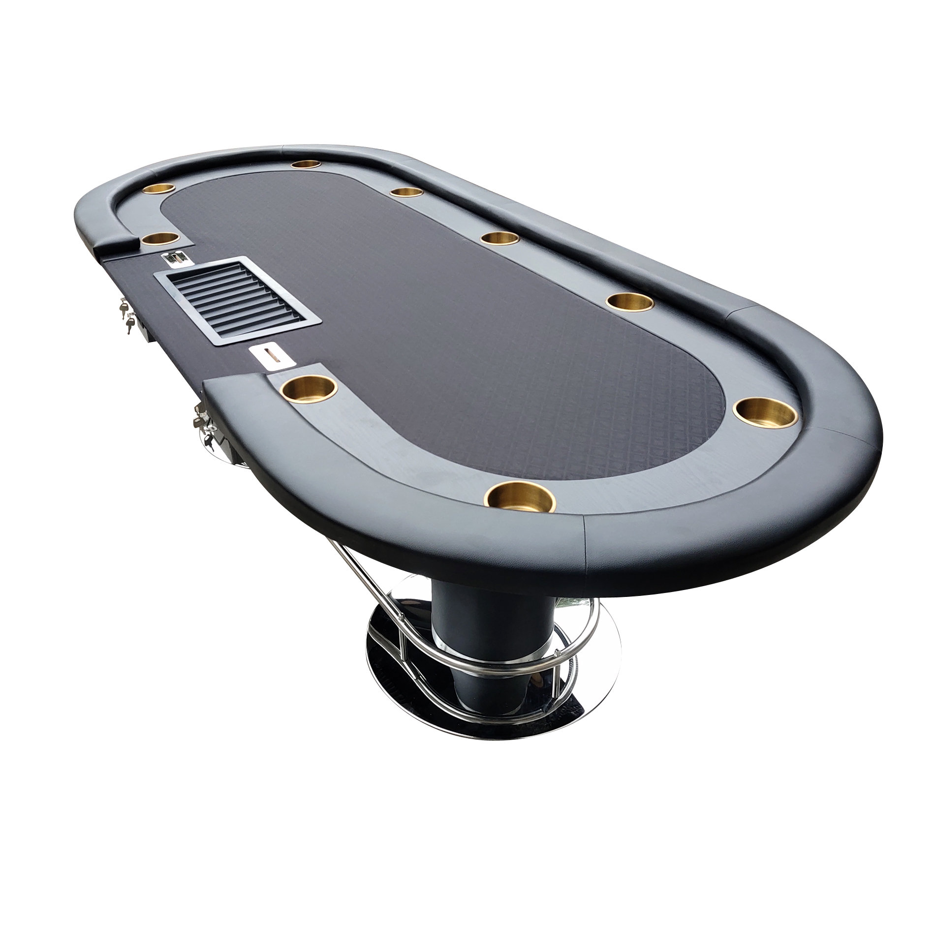IDSOnlineCorp IDS Online Corp 96" 10 - Player Oak Poker Table | Wayfair
