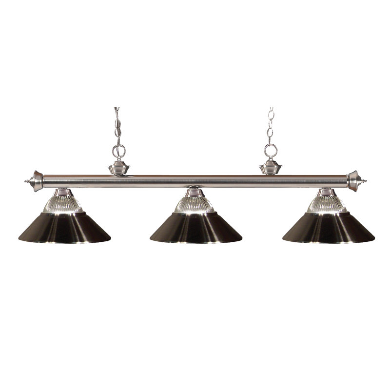 brushed nickel pool table light