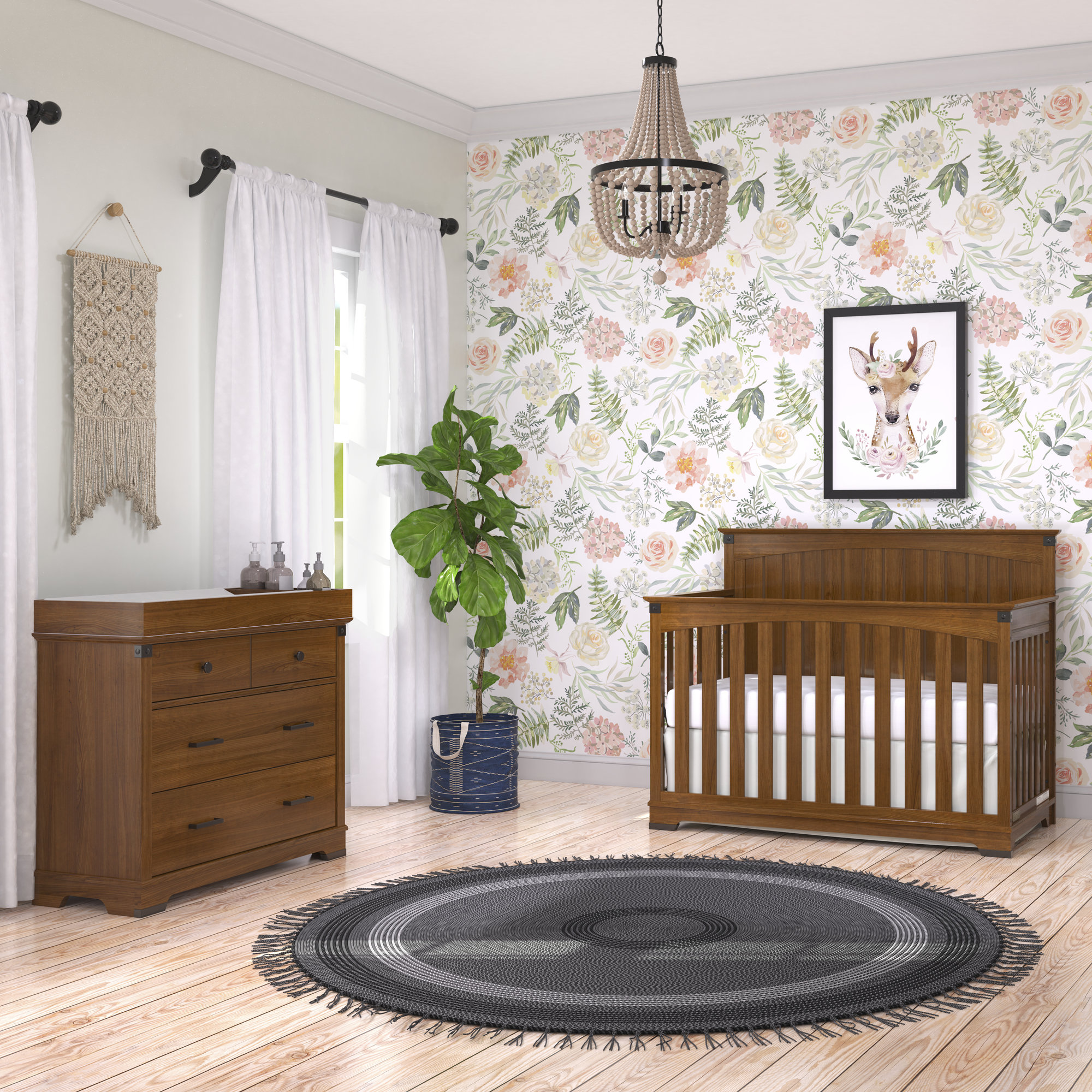 Child Craft Redmond Convertible Crib, Dresser and Dressing Kit 3Piece