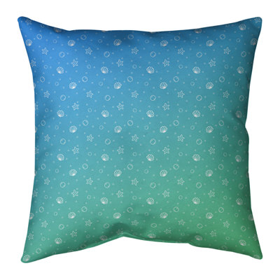 Mcguigan Seashell  Pillow Cover  Insert East Urban Home Size 26H x 26W Fill Material Poly Fill Color Navy BluePurple