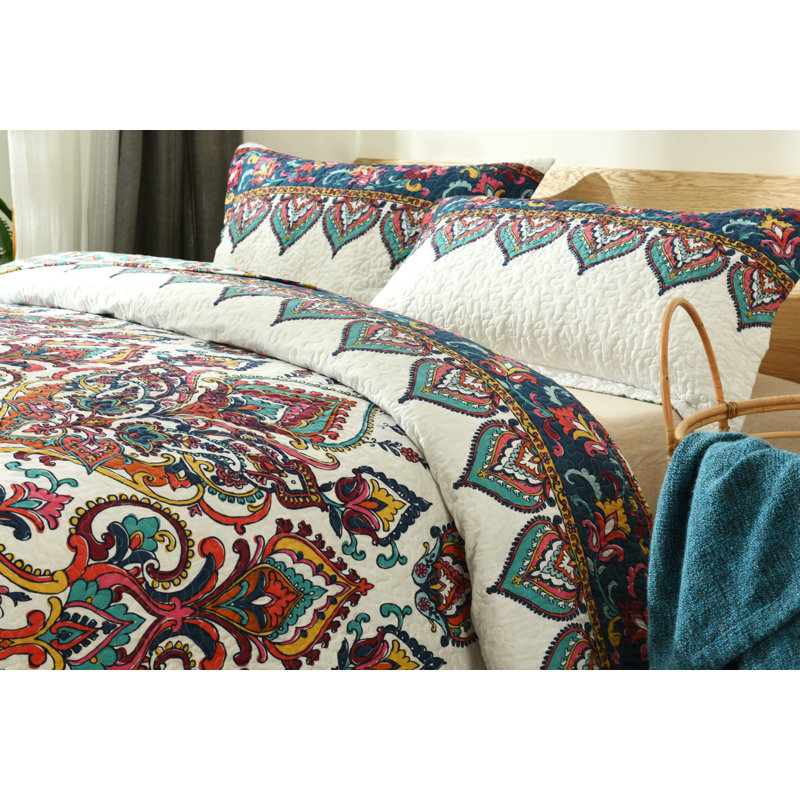 Bungalow Rose Mauro Earthy Meadow Reversible Quilt Set Reviews