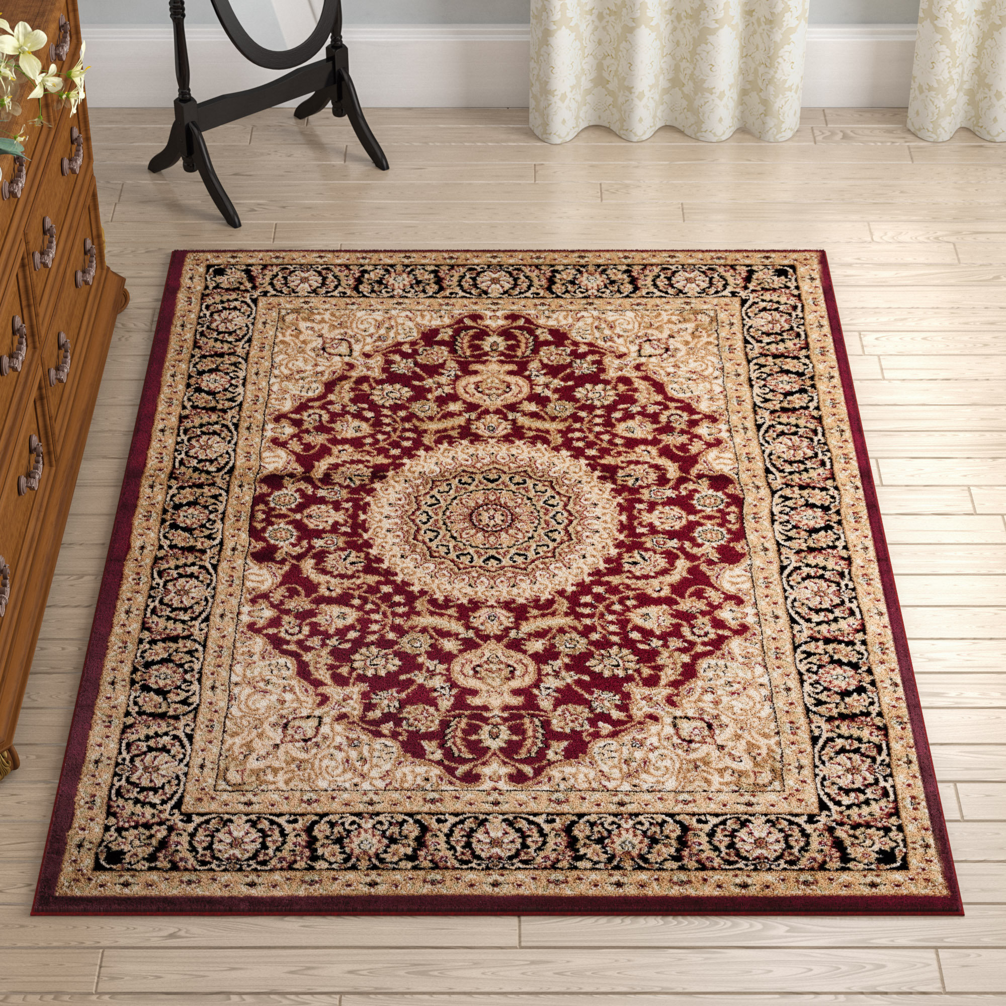 Andover Mills™ Shiflett Oriental Area Rug in Burgundy Red & Reviews