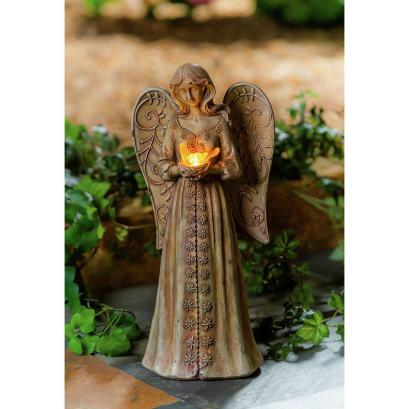 Astoria Grand Aule Battery Operated Led Angel With Bird Garden Statue Wayfair Wayfair gift cards are the perfect way to let someone know you care without all the hassle of finding the perfect item. aule battery operated led angel with bird garden statue