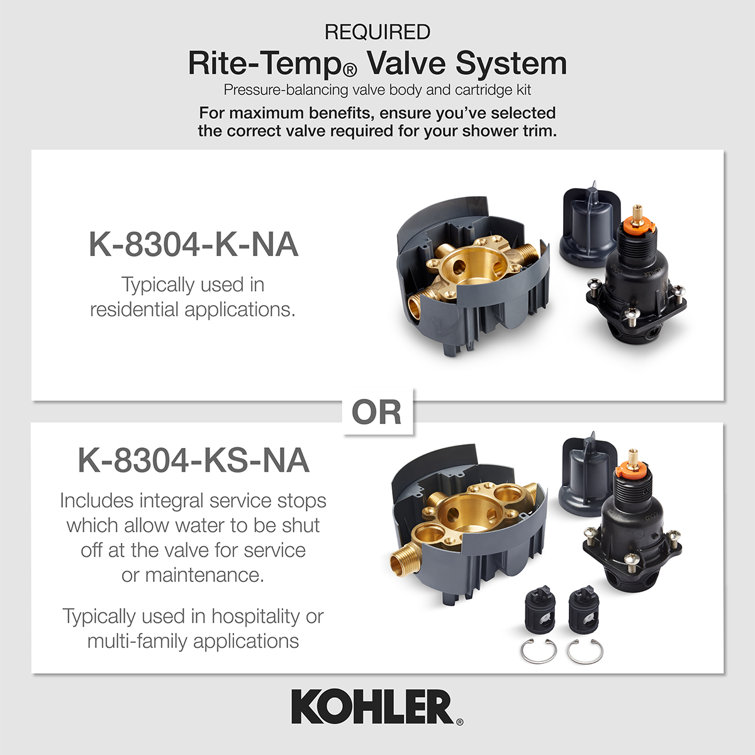 Kohler Purist Rite Temp Pressure Balancing Shower Faucet Trim With Lever Handle Valve Not Included Reviews Wayfair