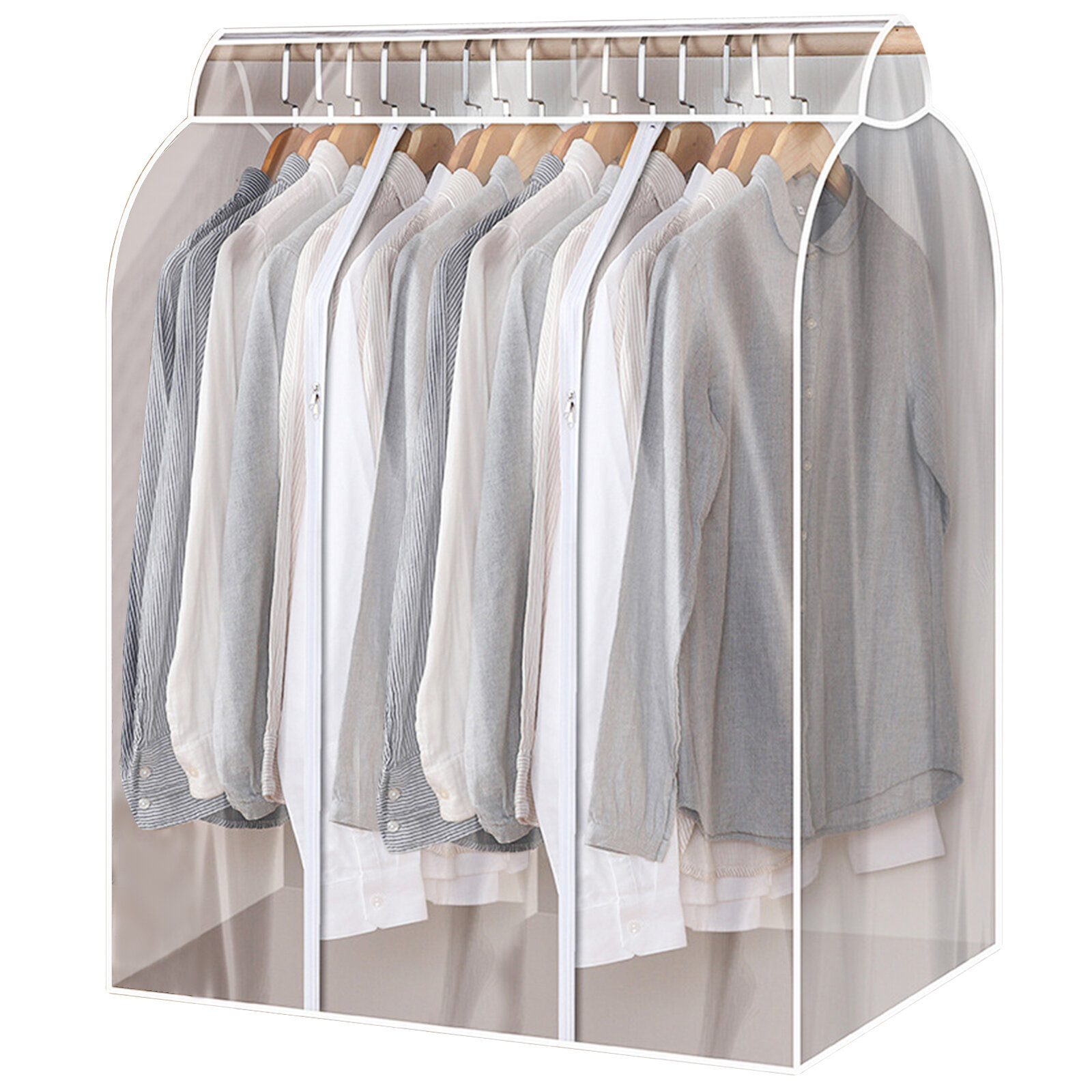 Rebrilliant Transparent Plastic Garment Rack Covers & Reviews | Wayfair