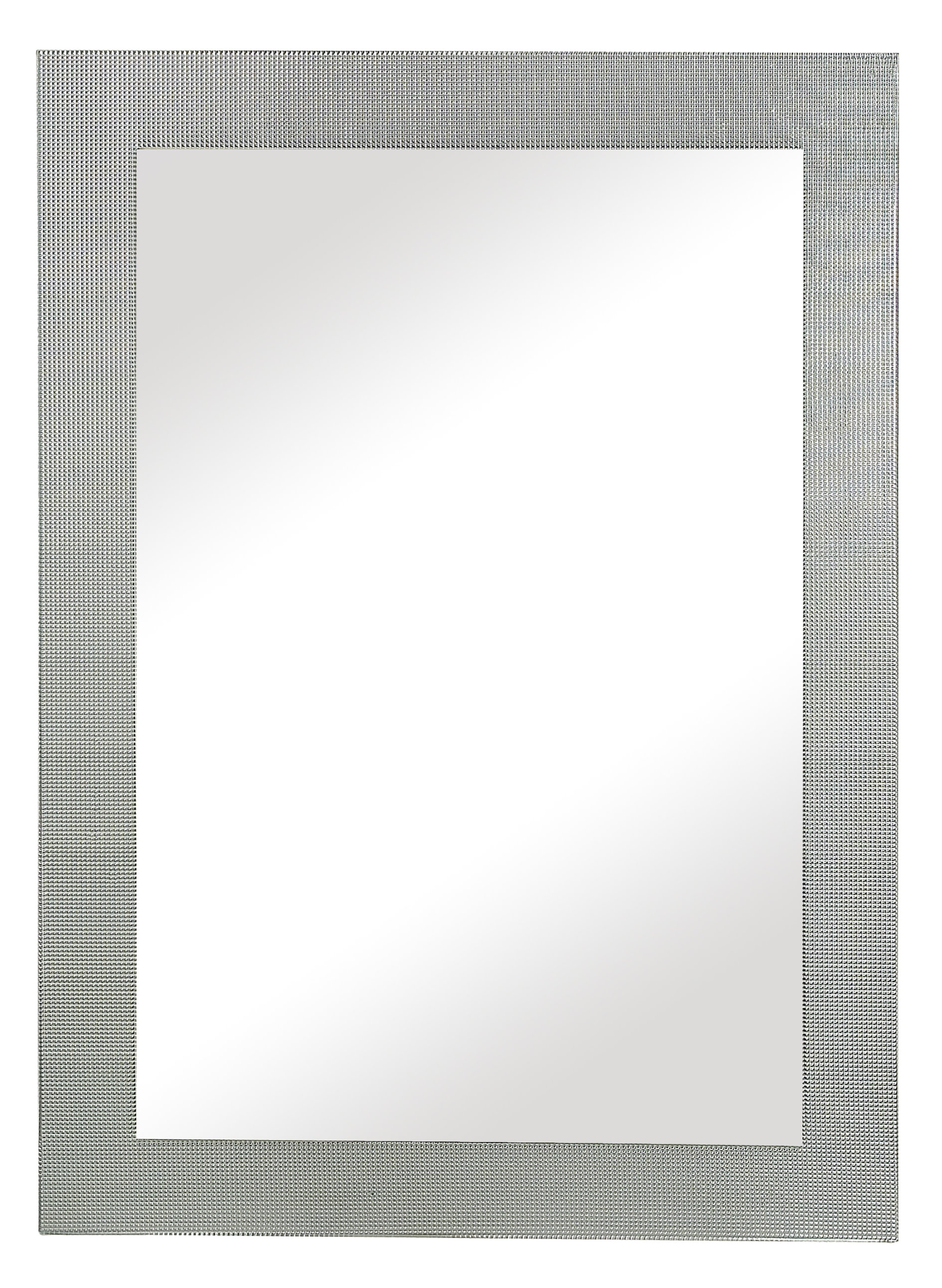 Majestic Mirror Contemporary Rectangular Silver with Tiled Glass Inlay