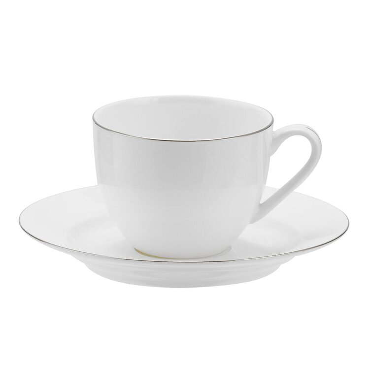 white china tea cups