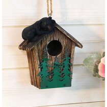 Details about   FISHING RUSTIC LODGE OUTHOUSE CAMPING BLACK BEAR FAIRY GARDEN BIRD HOUSE STATUE 