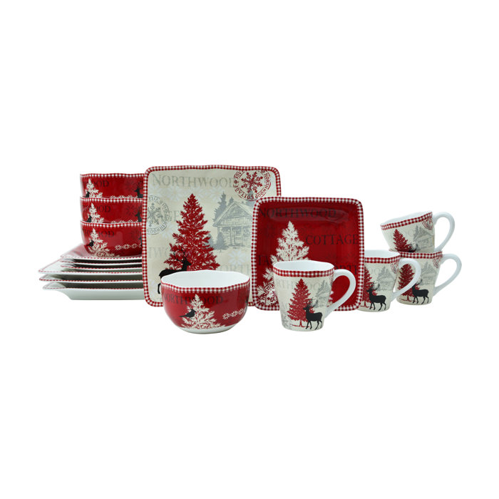 Northwood Cottage 16 Piece Dinnerware Set, Service for 4