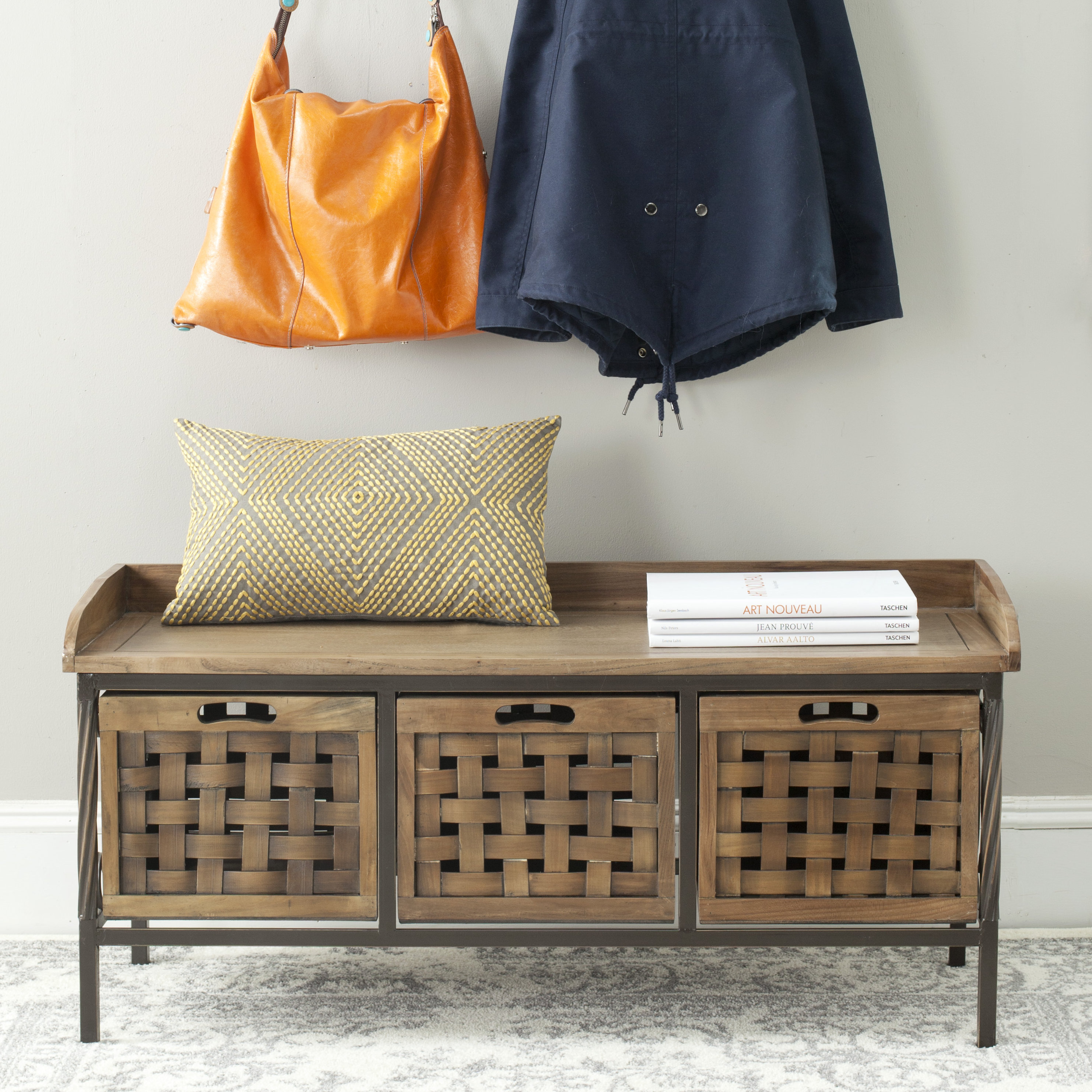 Safavieh Isaac Mizrahi Wood Drawer Storage Bench Reviews Wayfair