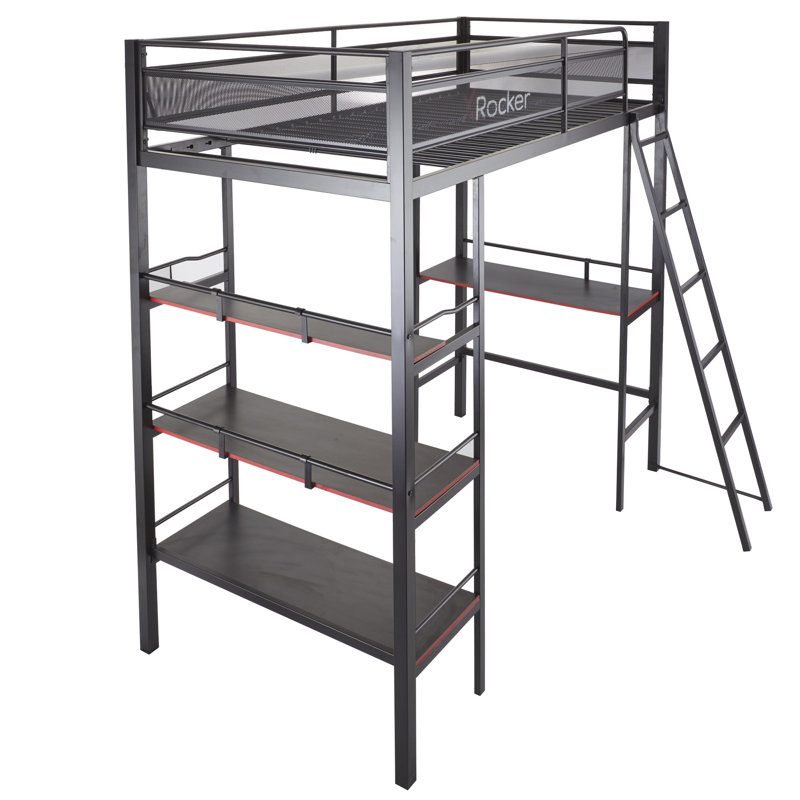 X Rocker Platforms Loft Bed with Shelves by X Rocker & Reviews | Wayfair