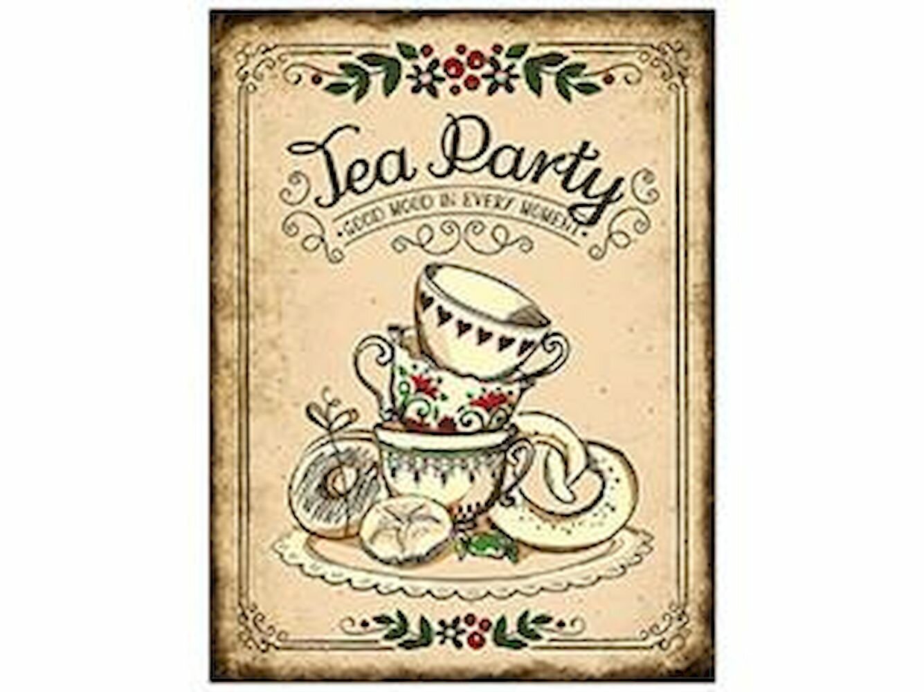 Millwood Pines Tea Party Wooden Sign Wall Decor Wayfair