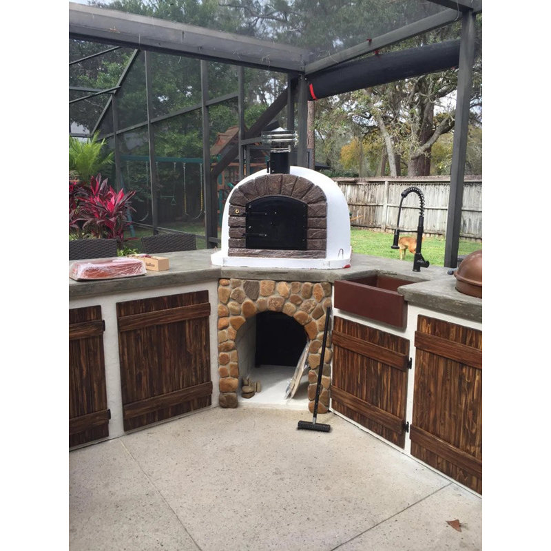 Authentic Pizza Ovens Traditional Brick Famosi Wood Fire Pizza Oven Wayfair