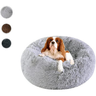 23''/30'' Pets GO Calming Dog Beds Round Donut Washable Dog Bed for Small Medium Large Dogs Ultra Soft Calming Cat Bed Self Warming Indoors Sleeping Bed Multiple Sizes 