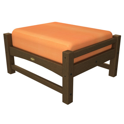 Rockport Club Ottoman Trex Outdoor Color: Tree House / Tangerine