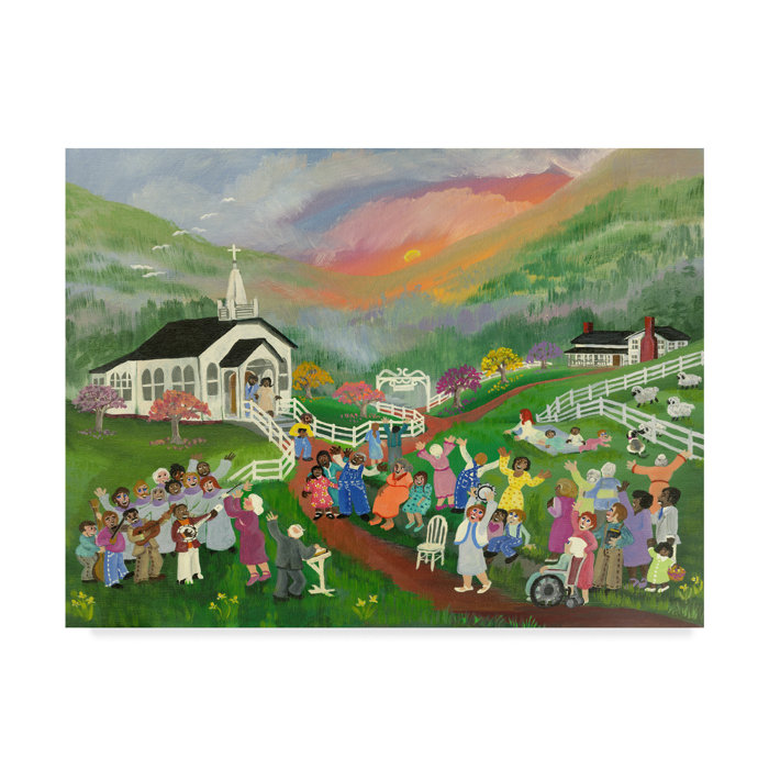 Winston Porter Sunrise Service Acrylic Painting Print On Wrapped