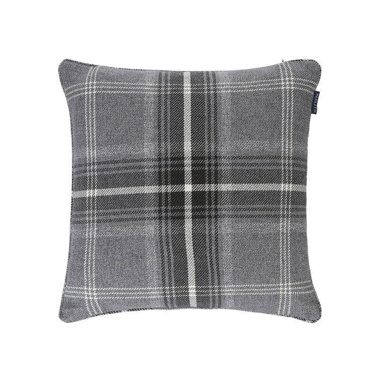 checked cushions and throws