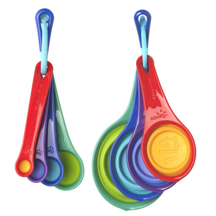 Squish collapsible measuring scoops 1/4,1/2 & 1 cup