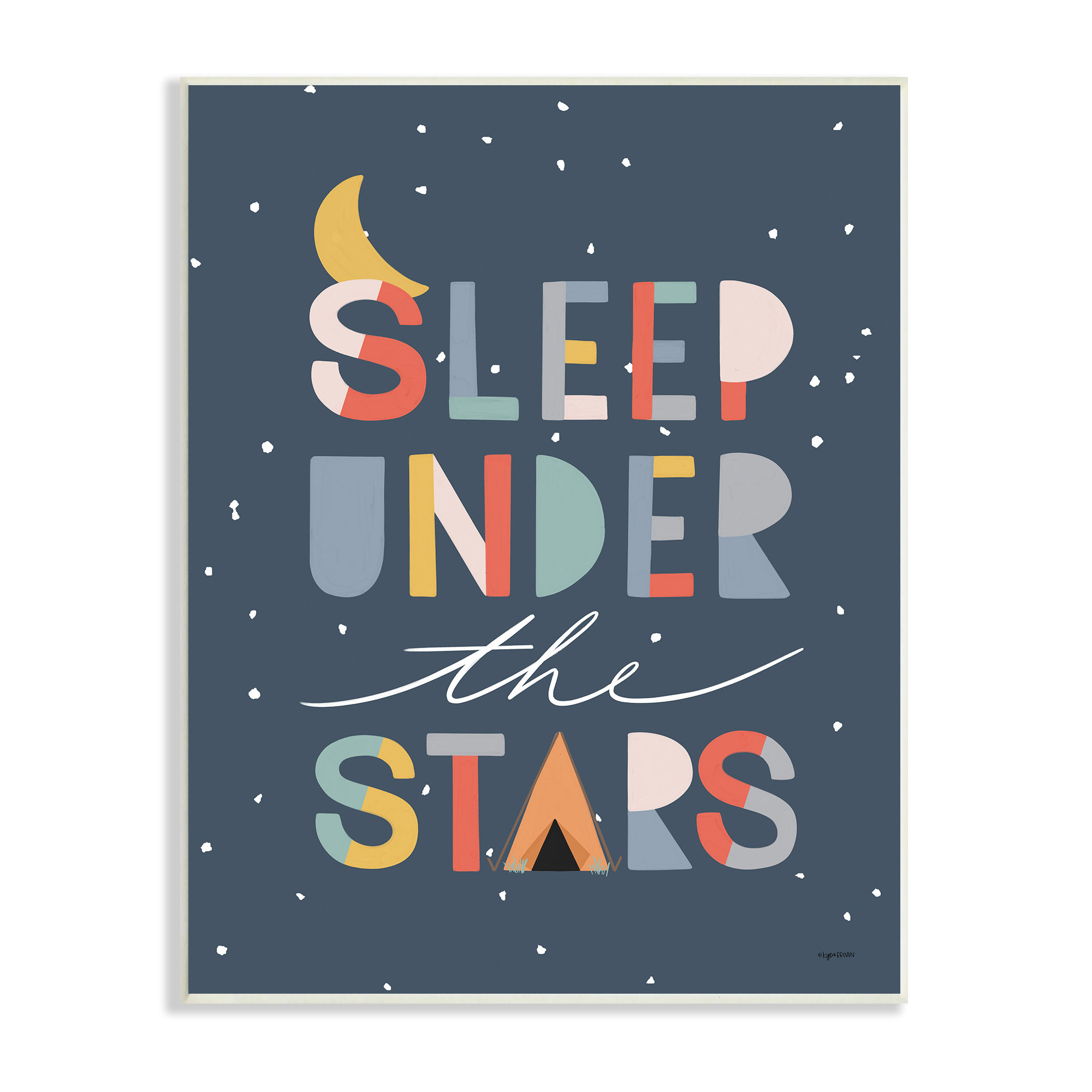 Stupell Industries Sleep Under The Stars Phrase Geometric Block