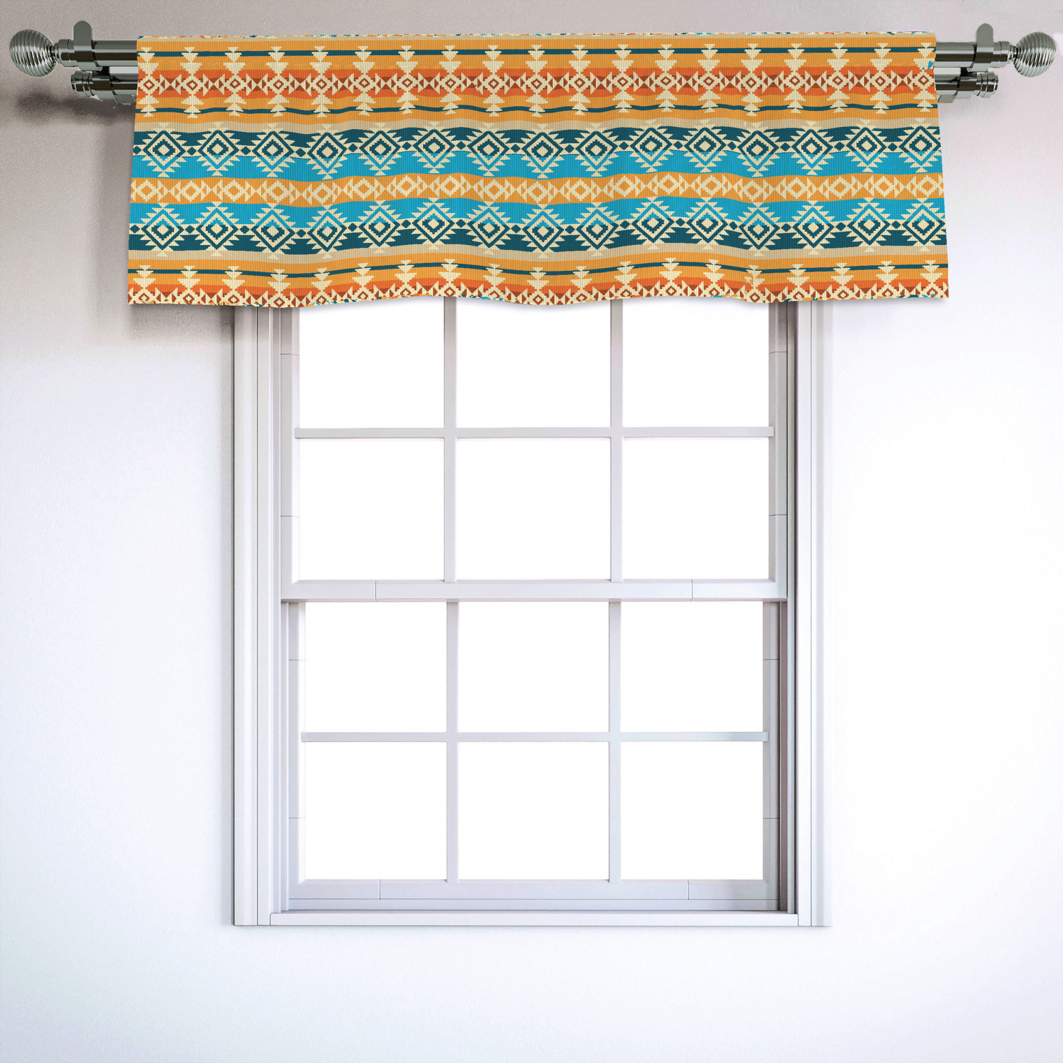 East Urban Home Southwestern 54 Window Valance Wayfair
