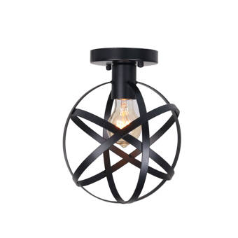Breakwater Bay Ruffin 3 Light 11 75 Caged Drum Semi Flush Mount Wayfair