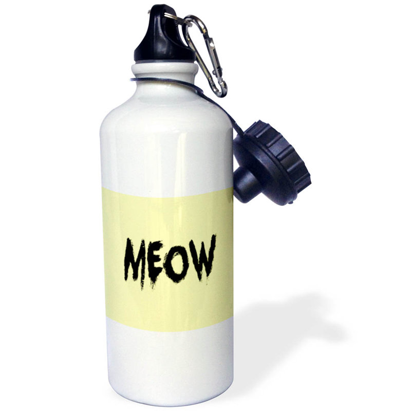 3drose Meow 21 Oz Stainless Steel Water Bottle With Straw Wayfair