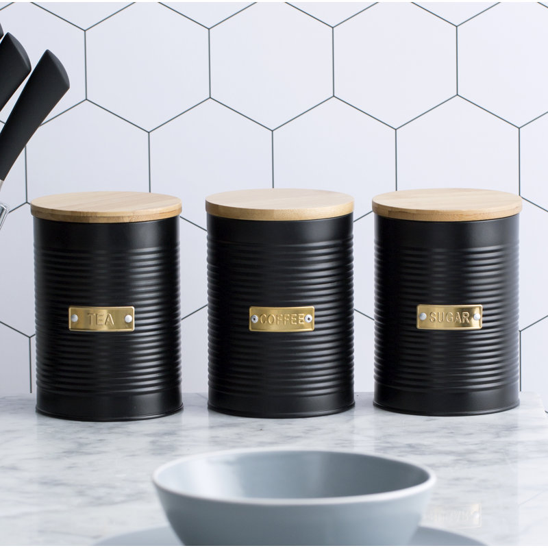 Typhoon Otto 3 Piece Coffee Tea Sugar Jar Set Reviews Wayfair Typhoon Otto 3 Piece Coffee Tea