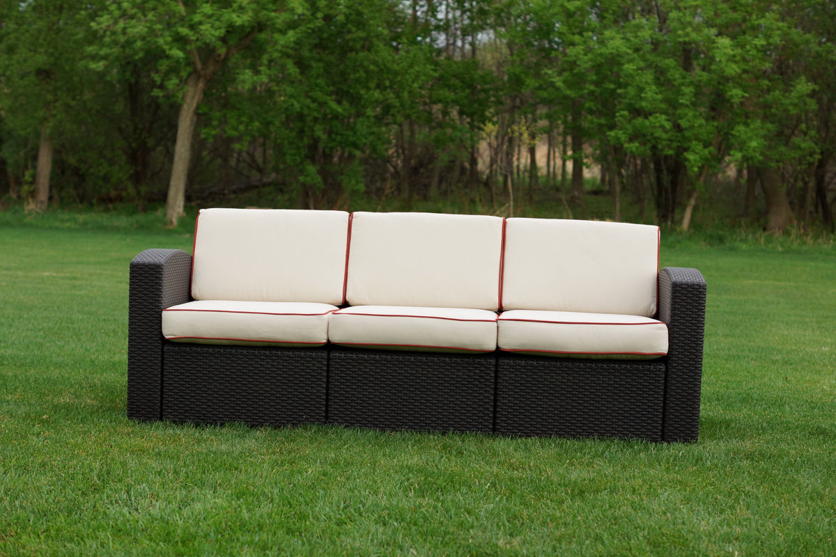 Loggins Patio Sofa With Cushions Reviews Allmodern Loggins Patio Sofa With Cushions